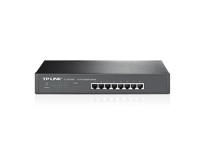 TP-Link TL-SG1008 Ikke administreret Gigabit Ethernet (10/100/1000) 1U Sort