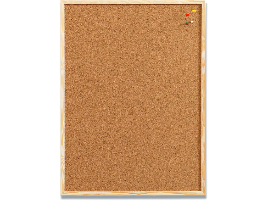 Opslagstavle, 60x80 cm, Kork, Ramme: Træ, Naga 