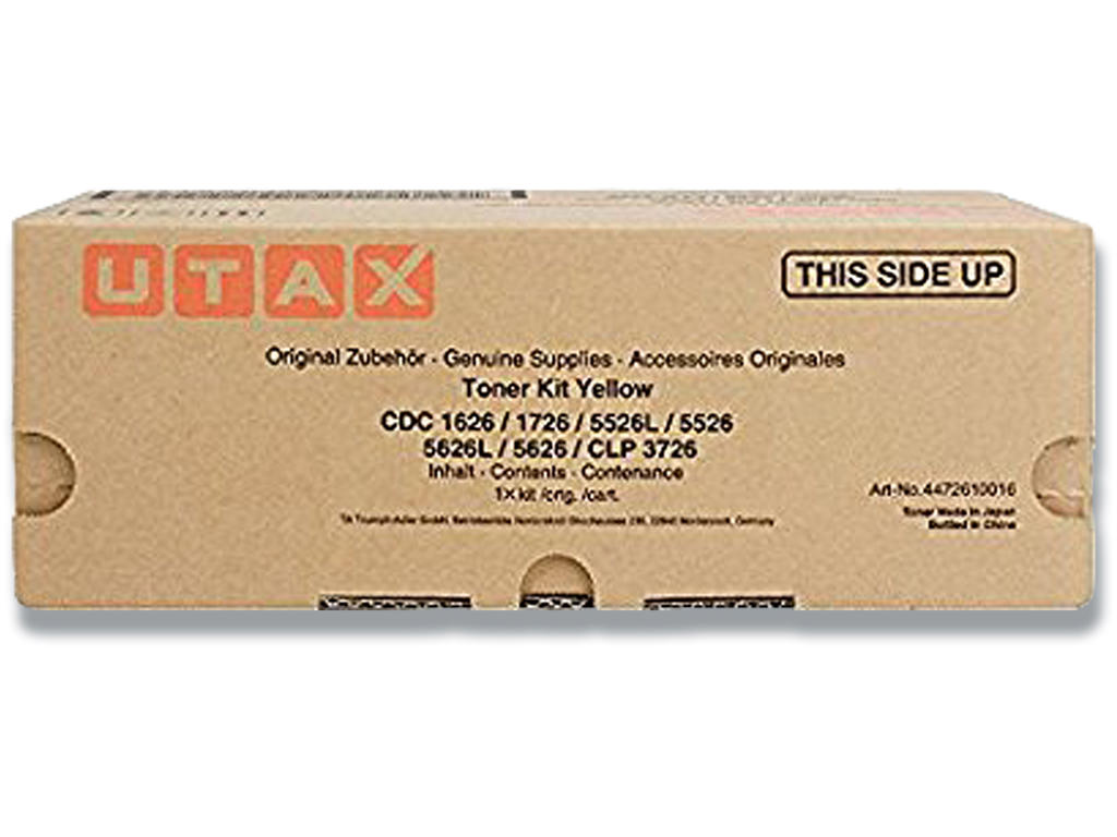 Toner, CDC1726/DCC2626, Yellow-gul, 5.000 sider, Utax 