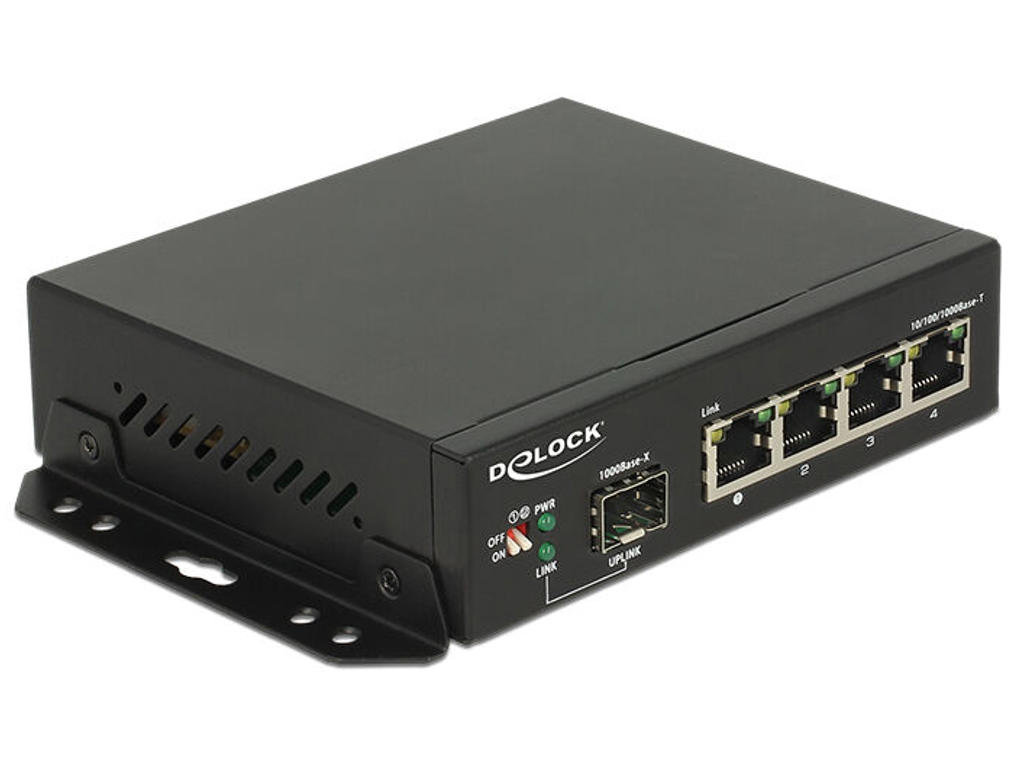 DeLOCK 87704 netværksswitch Gigabit Ethernet (10/100/1000) Sort