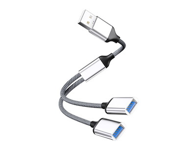 Microconnect MC-USBA-AFAF videokabel adapter 0,13 m USB Type-A Sølv