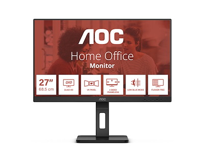 AOC Q27E3UMF computerskærm 68,6 cm (27") 2560 x 1440 pixel Quad HD Sort
