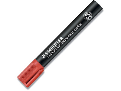 Marker, Rund spids, 2 mm, Rød, Staedtler Lumocolor 352