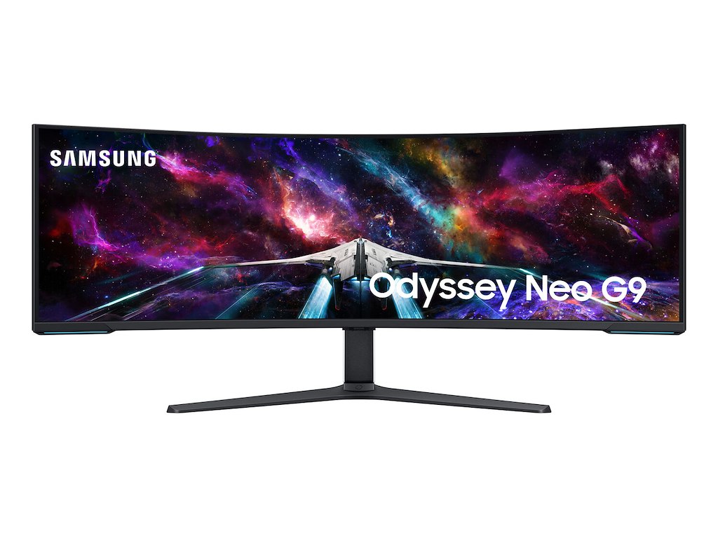 Samsung G95NC computerskærm 144,8 cm (57") 7680 x 2160 pixel Dual UHD QLED Hvid