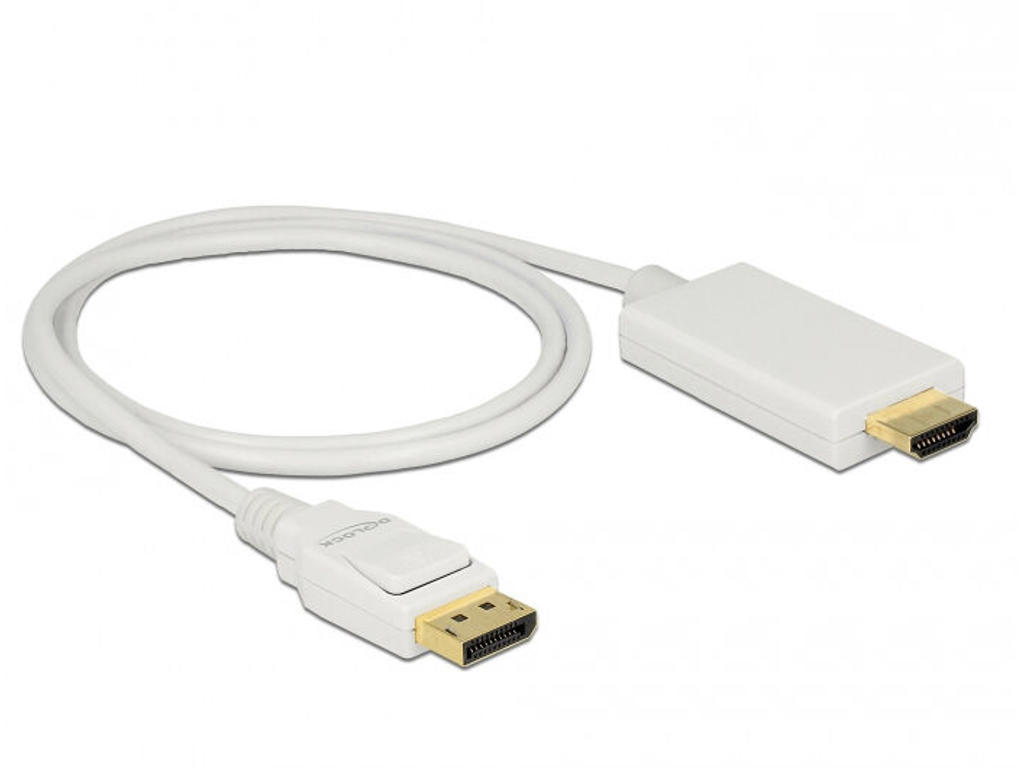 DeLOCK 83817 videokabel adapter 1 m DisplayPort HDMI Hvid