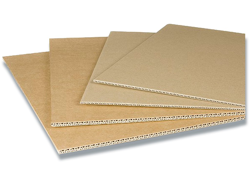 Bølgepapark, 750x1150mm, Kvalitet 1.0 B grå,  FEFCO 0110, 1 stk