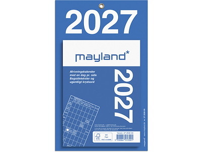 Afrivningskalender, 2027, Kontor, Mayland