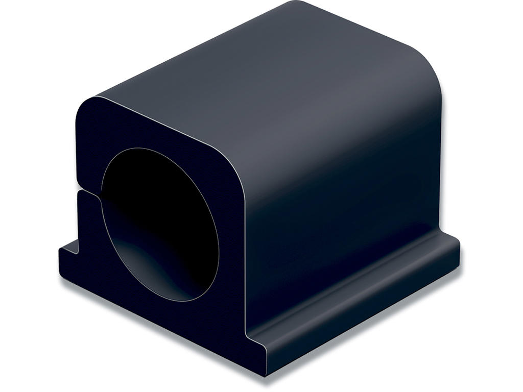 Kabelholder, Til 1 kabel, Grafitgrå, 4 stk, Durable CAVOLINE CLIP PRO 2