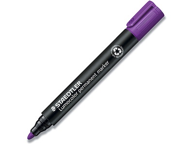 Marker, Rund spids, 2 mm, Violet, Staedtler Lumocolor 352