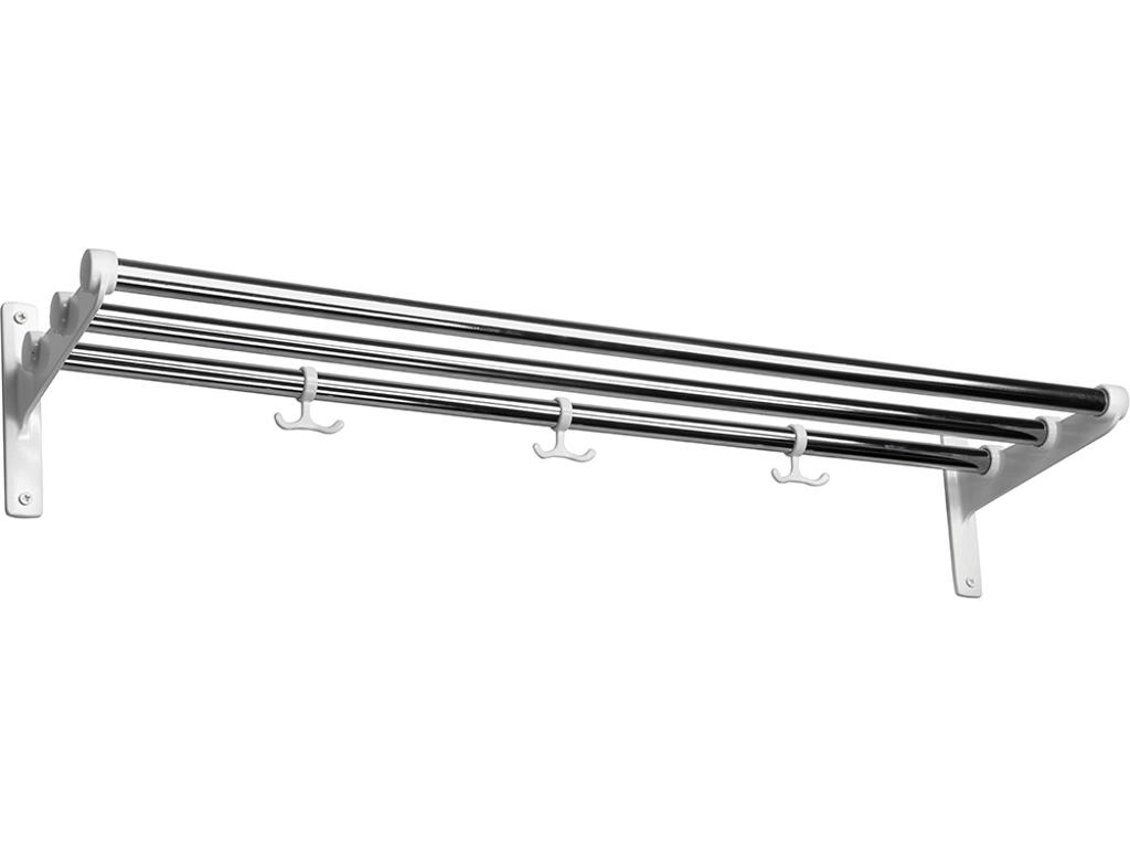 Hatte- og skohylde tilpasset længde, Nostalgi, Krom/hvid, Essem Design DK