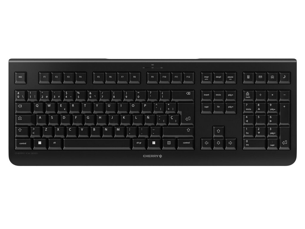 CHERRY KW 3000 tastatur Universel RF trådløst QWERTY Spansk Sort