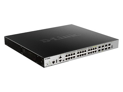 D-Link DGS-3630-28PC/SI netværksswitch Administreret L3 Gigabit Ethernet (10/100/1000) Strøm over Ethernet (PoE) Sort, Grå