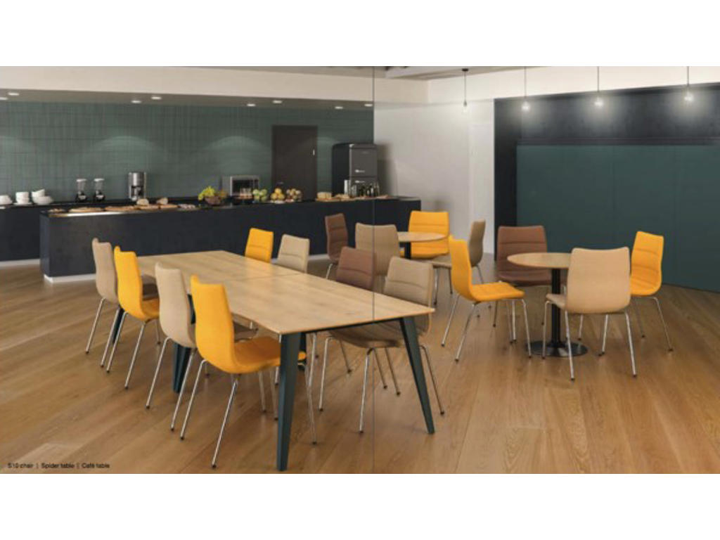 Mødebord, 100 cm, 240 cm, Bordplade: Eg finer, Cube Spider 3446