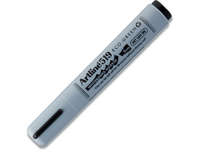 Whiteboard marker, Kantet spids, Sort, 2-5 mm, Artline ECO-GREEN 519