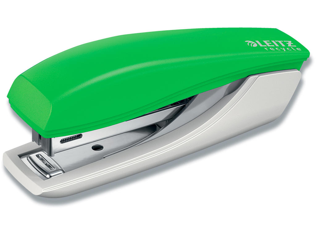 Hæftemaskine, 10 ark, Grøn, Klamme P2 og No. 10 og 10/4, Leitz NeXXt Recycle Mini