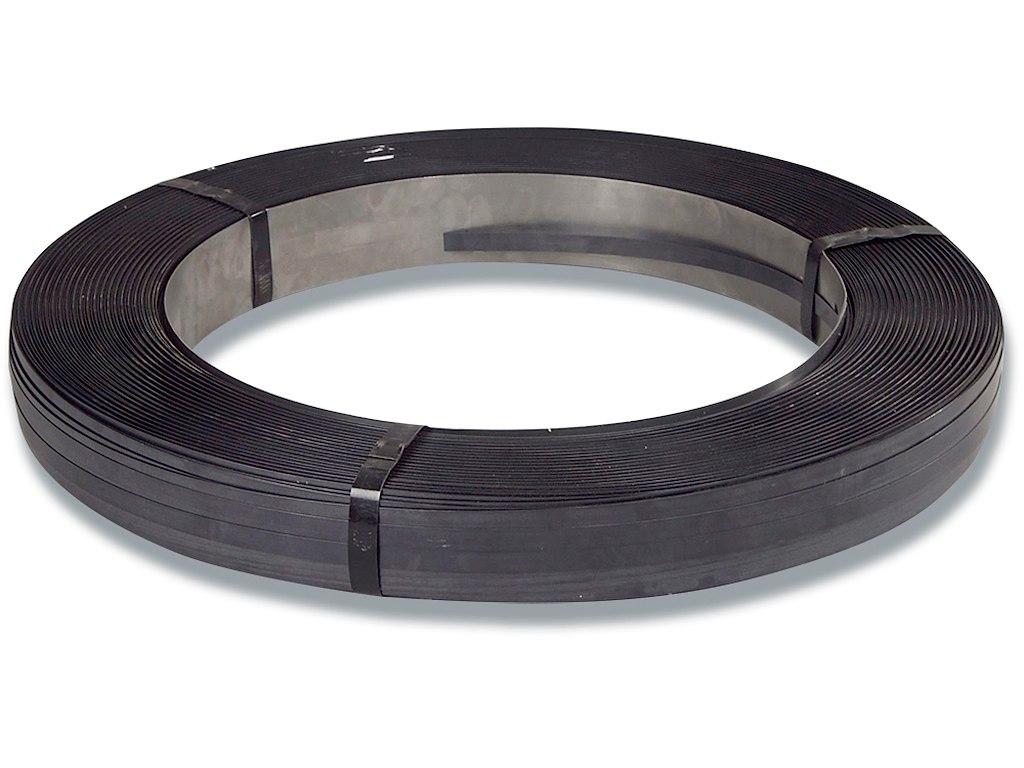 Pakkebånd Stål, 16x0,50mm, brud 640 kg, 65x406 mm kerne, ca 50kg/rul