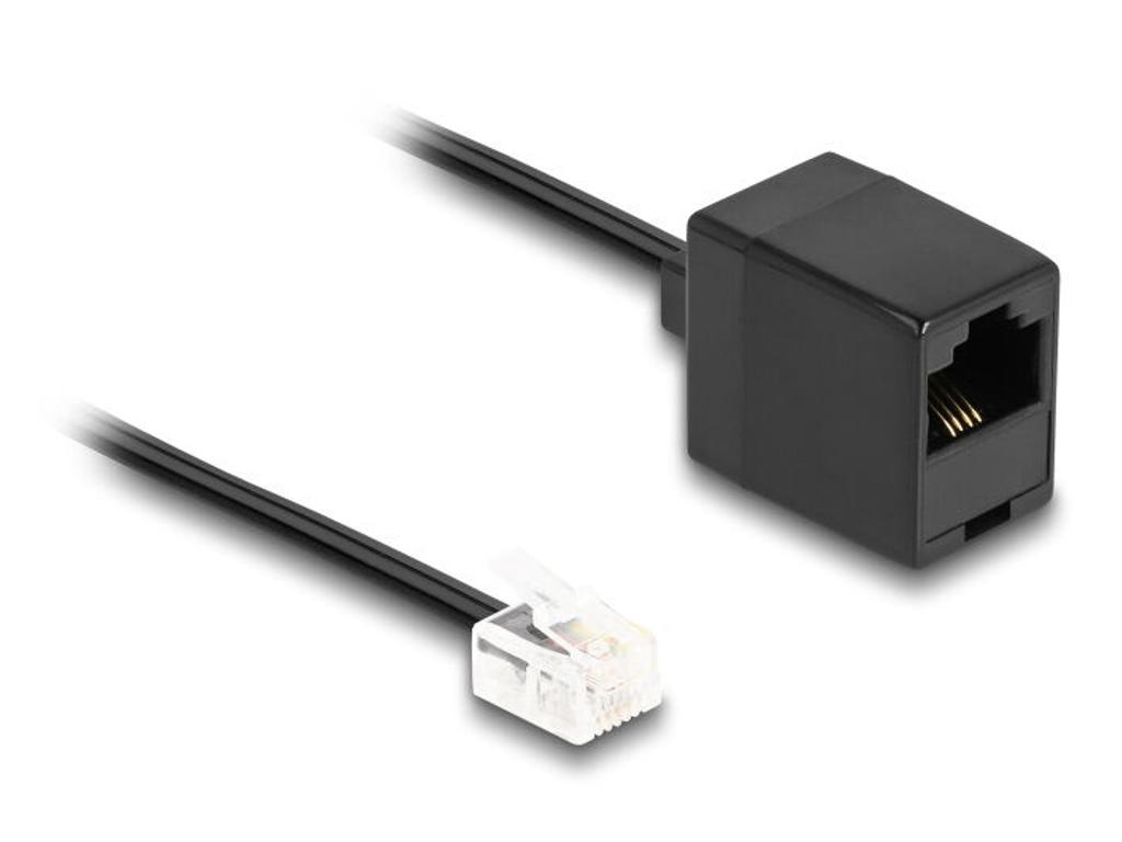 DeLOCK 88094 telefonkabel 3 m Sort