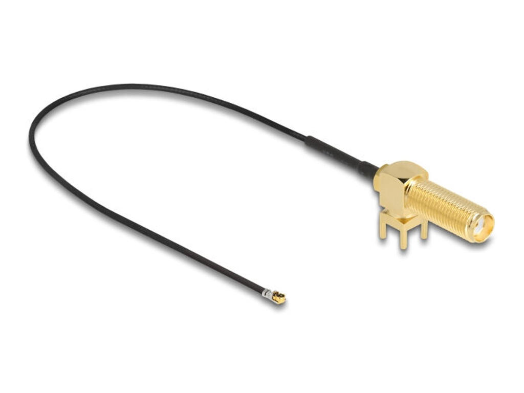 DeLOCK 12028 koaxial kabel 0,25 m SMA I-PEX MHF4 Sort