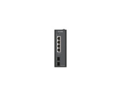 D-Link DIS-210G-06 netværksswitch Administreret L2/L3 Gigabit Ethernet (10/100/1000) DIN rail Sort