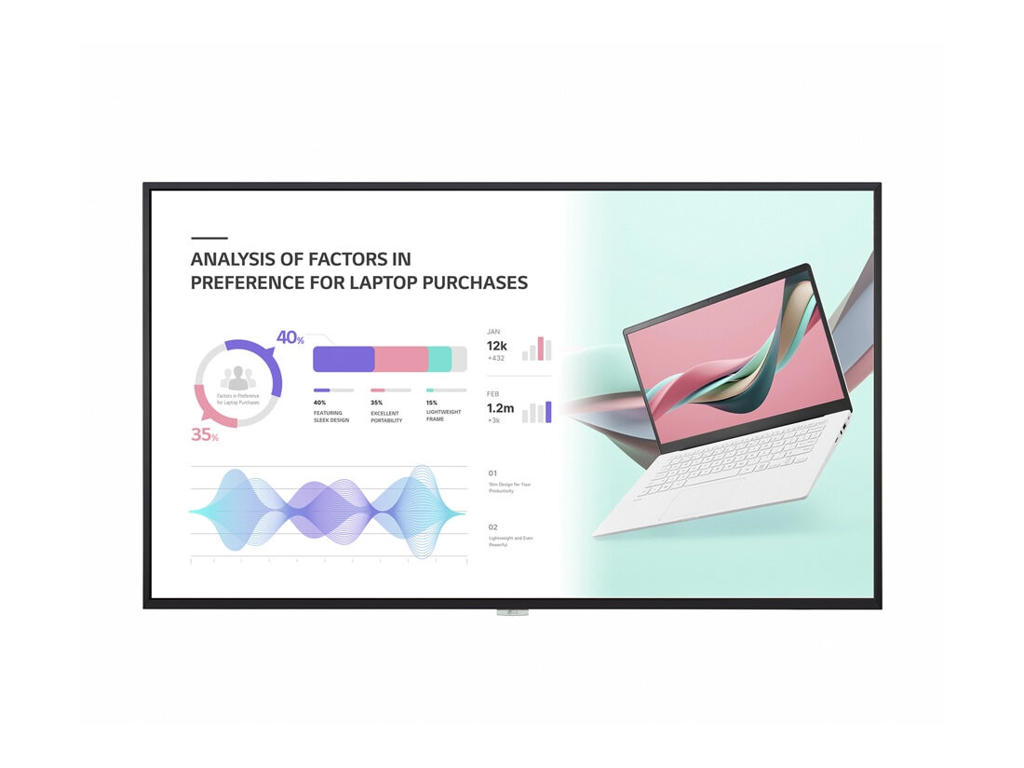 LG 65UH5J-H skilte display Digital fladpaneldisplay 165,1 cm (65") LED Wi-Fi 500 cd/m² 4K Ultra HD Sort WebOS 24/7