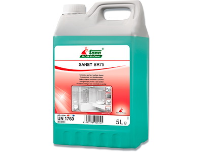 Kalkfjerner, Til sanitet, Flydende, 5 liter, Tana SANET BR75 
