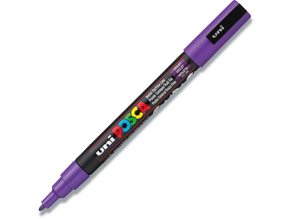 Paint marker, 0.9-1.3 mm, Violet, Rund spids, uni Posca PC-3M