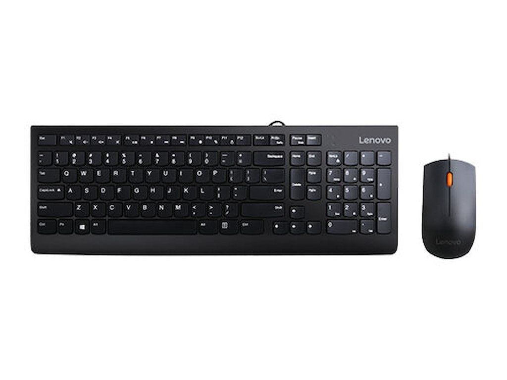 Lenovo 300 tastatur Mus inkluderet Universel USB QWERTY US engelsk Sort