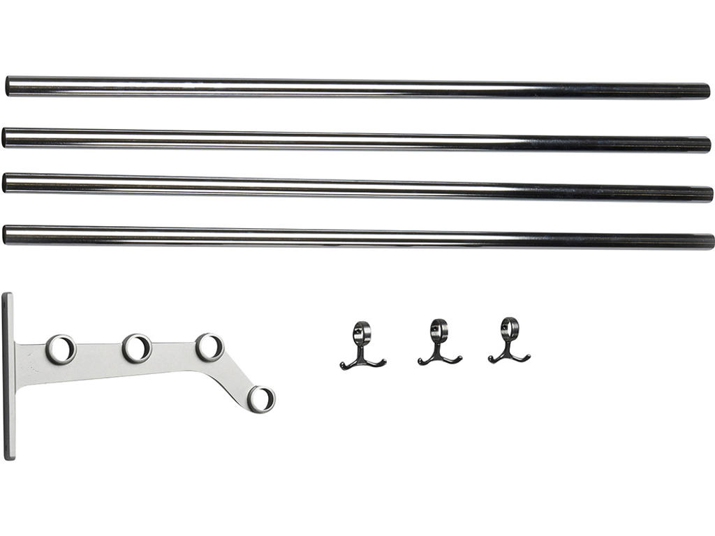 Hattehylde tillægsdel, Nostalgi, Modelnr 291, L=1000 mm krom/aluminium, Essem Design DK