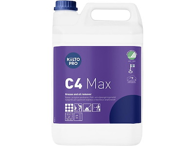 Grundrengøring, Til industri, Med farve, Uden parfume, 5 liter, Kiilto Pro C4 Max