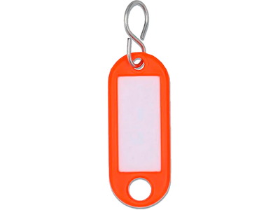 Nøglehænger, Orange, 1 stk, Med S ring, Büngers