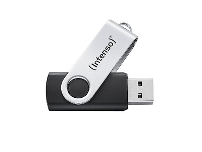 Intenso USB flash drive Office Line, 32 GB, USB-A, 3.2 Gen 1x1, black-silver