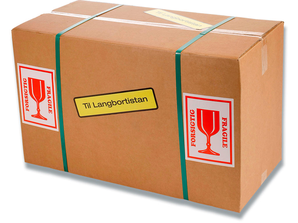 Papkasse, 591x391x182mm, Dobbelt bølge, 42 liter, Exportkasse 