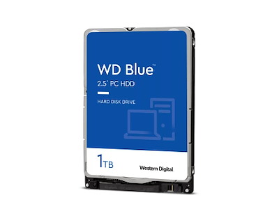 Western Digital Blue harddisk 1 TB 5400 rpm 128 MB 2.5" Serial ATA III