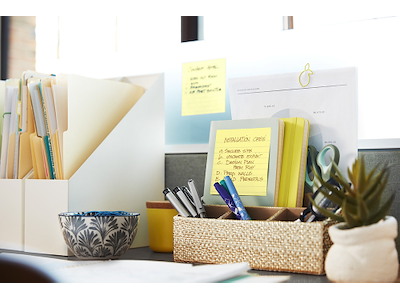 Memonotes, 101x101 mm, Gul, 1 blok, Post-it Super Sticky Linjeret