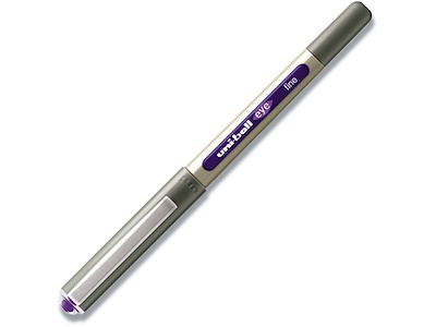 Rollerball pen, 0.7 mm, 0.3 mm, Violet, uni-ball Eye Fine UB-157E-55