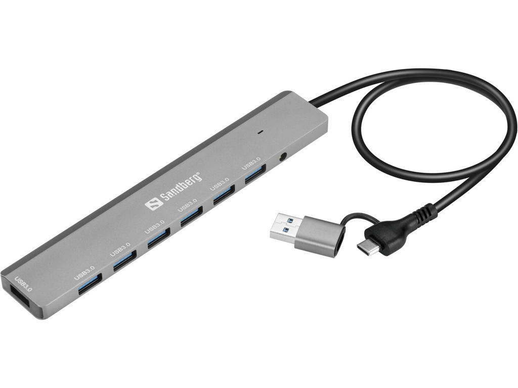 Sandberg 136-66 interface hub USB 3.2 Gen 1 (3.1 Gen 1) Type-A + Type-C 5000 Mbit/s