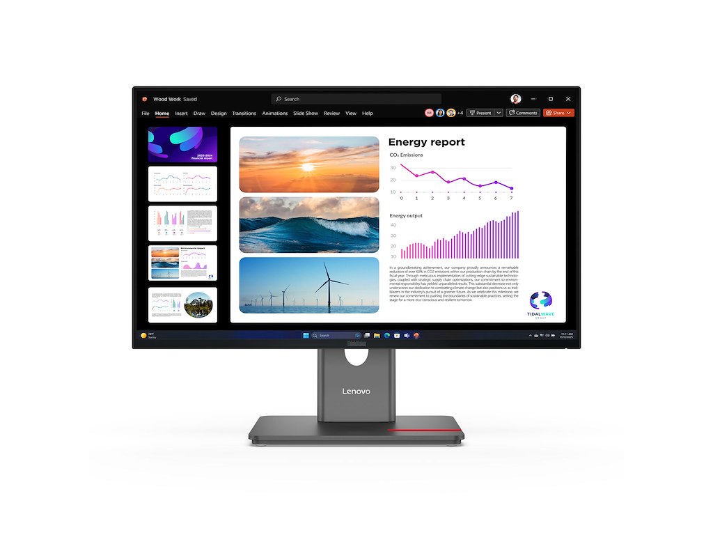 Lenovo ThinkVision P24Q-40 LED display 60,5 cm (23.8") 2560 x 1440 pixel Quad HD LCD Sort