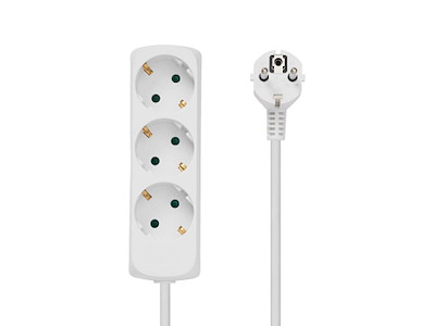 Microconnect GRU003W stikdåse 1,8 m 3 AC stikkontakt(er) Indendørs Hvid