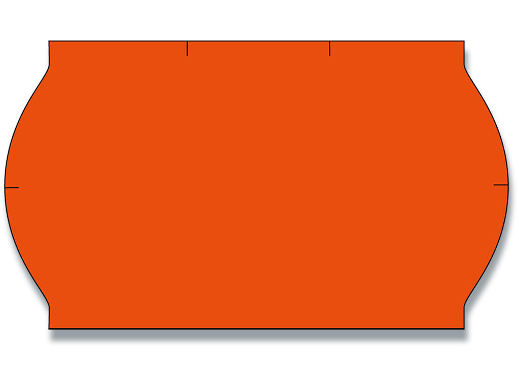 Prisetiketter, 26x16 mm, Orange, 1200 etiketter pr rulle