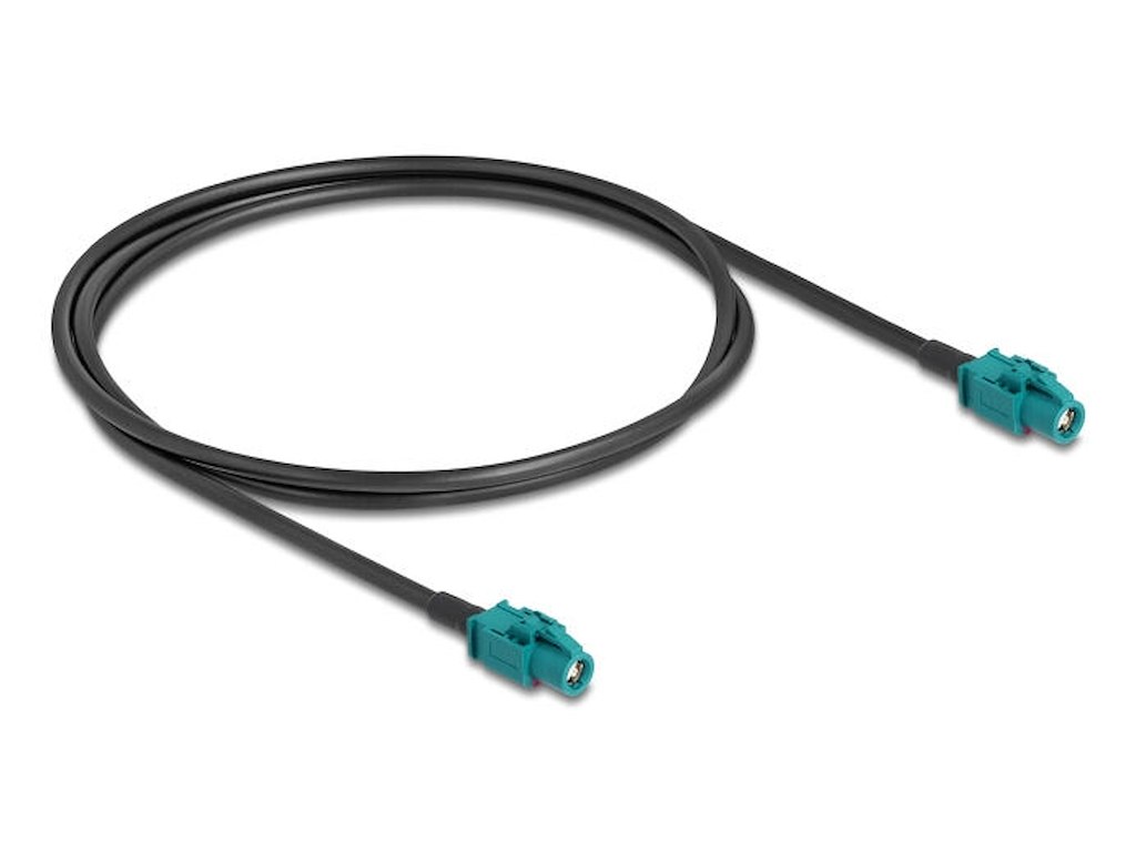 DeLOCK 90680 koaxial kabel 1 m HSD Z Sort, Blå