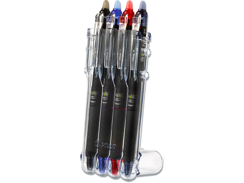 Rollerball gelpen, 0.5 mm, 0.25 mm, 4 farver, Pilot FriXion Point Clicker BLRT-FRP-5