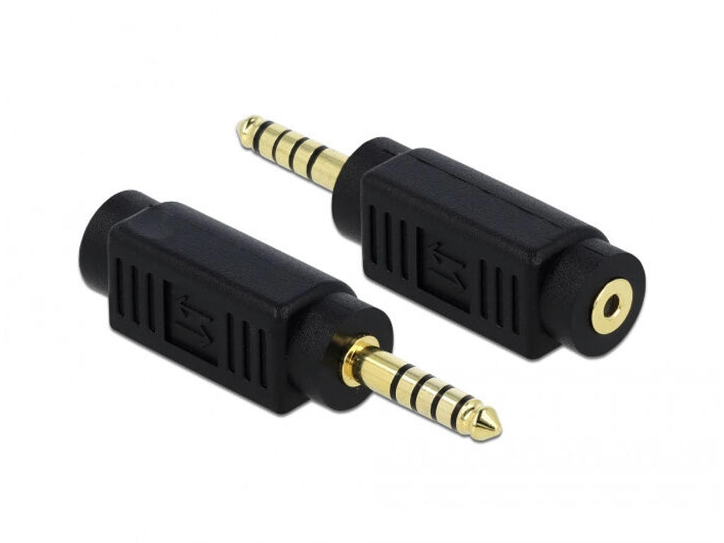 DeLOCK 65996 kabel kønsskifter 4.4 mm 5 pin 2.5 mm 4 pin Sort