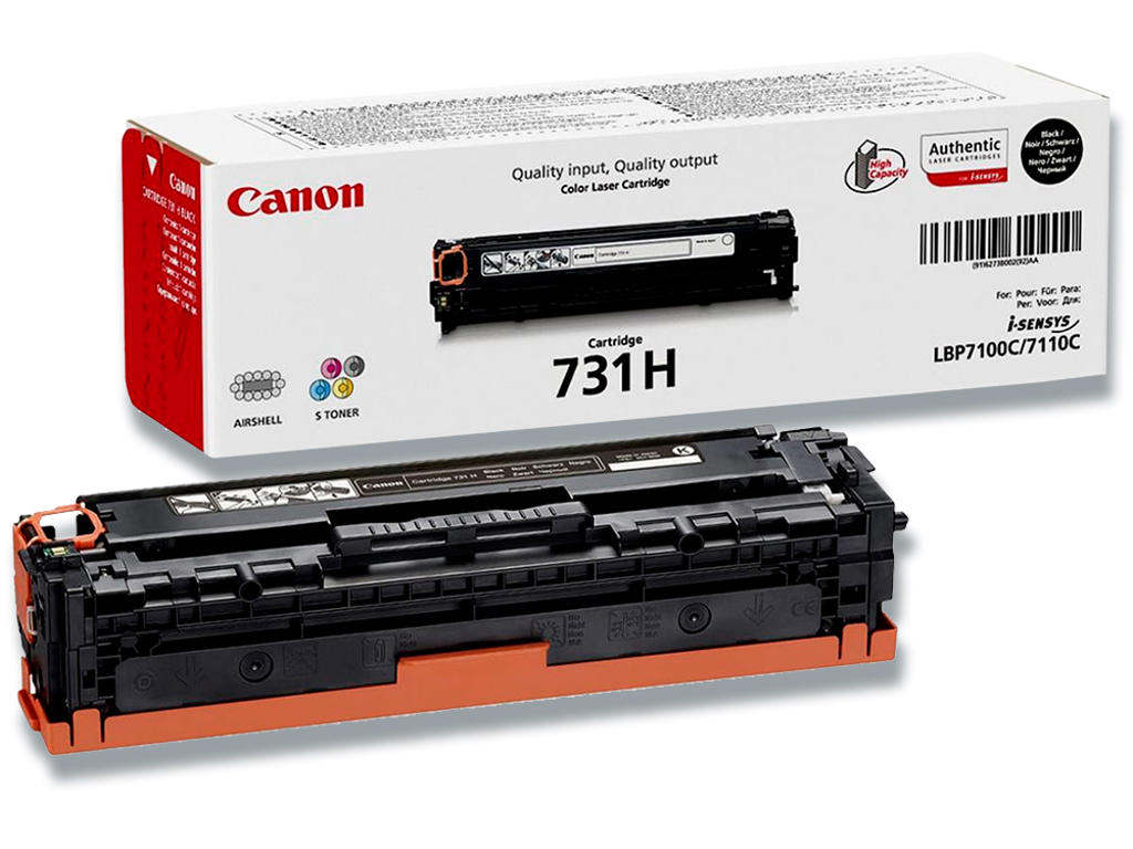 Toner, 731H, Black-sort, 2.400 sider, Canon 6273B002