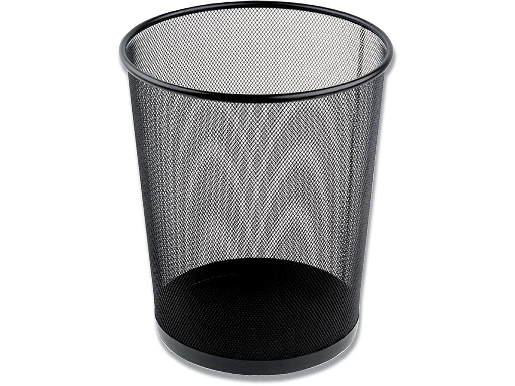 Papirkurv, Sort, 18 liter, Metal mesh, BNT Office 