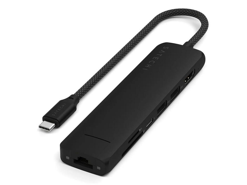 Satechi ST-P7SK interface hub USB Type-C 10000 Mbit/s Sort