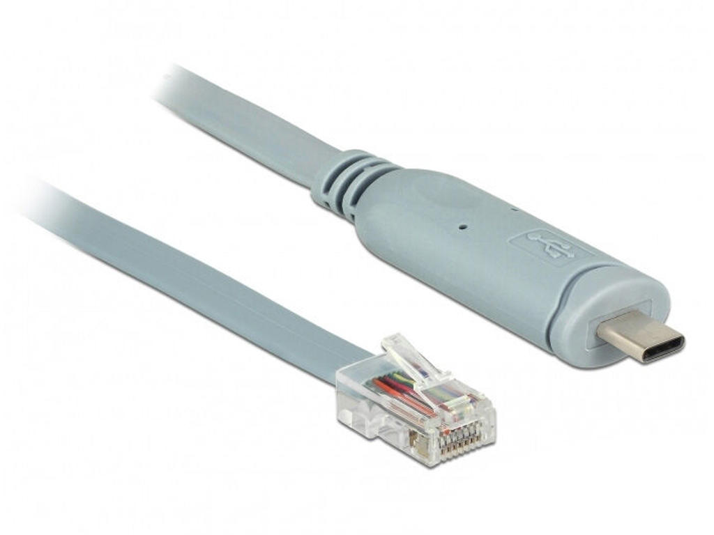 DeLOCK 89892 serielkabel Grå 5 m USB 2.0 Type-A RJ45