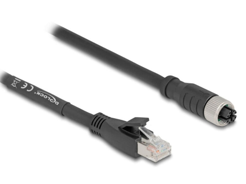 DeLOCK 80595 netværkskabel Sort 10 m Cat5e S/FTP (S-STP)