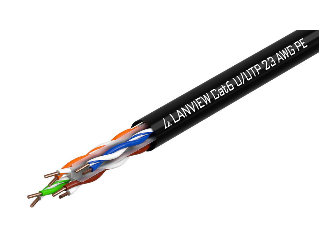 Lanview LVN122151 netværkskabel Sort 305 m Cat6 U/UTP (UTP)