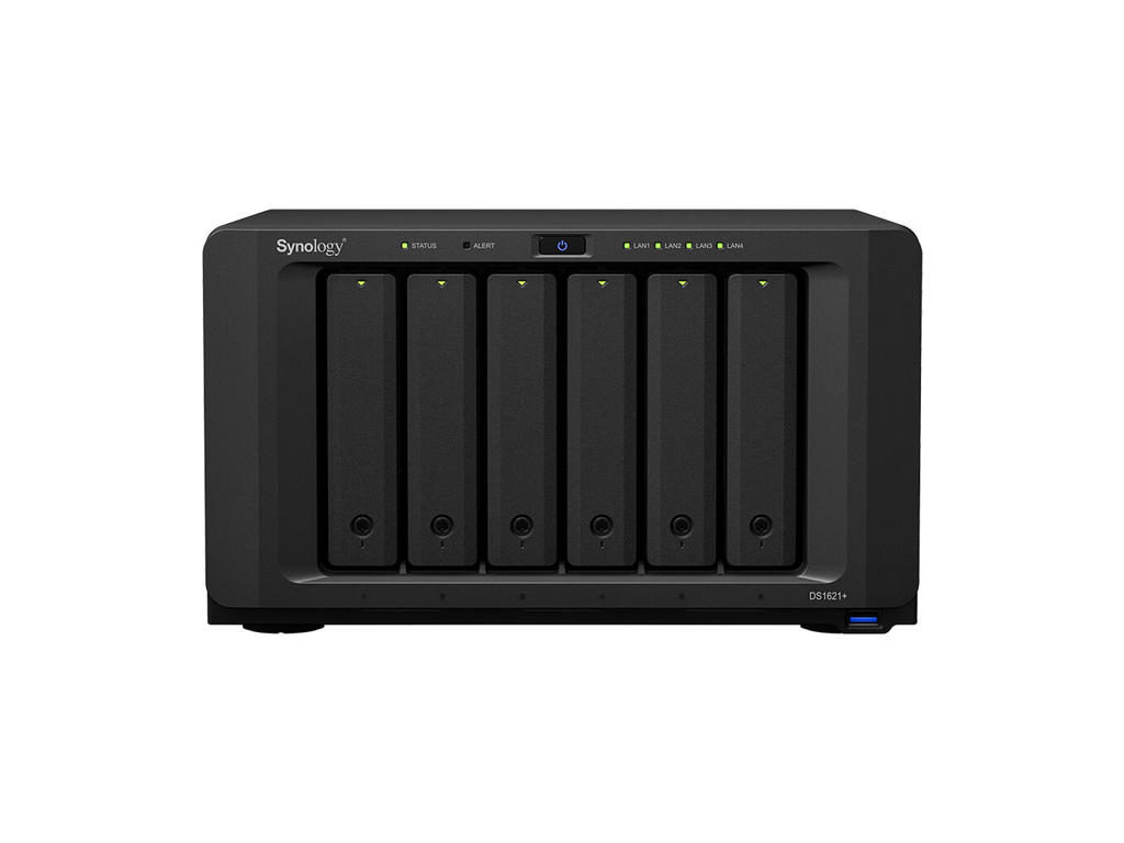 Synology DiskStation DS1621+ NAS & lagringsserver Desktop Ryzen Embedded V1500B 4 GB DDR4 0 TB DiskStation Manager Sort