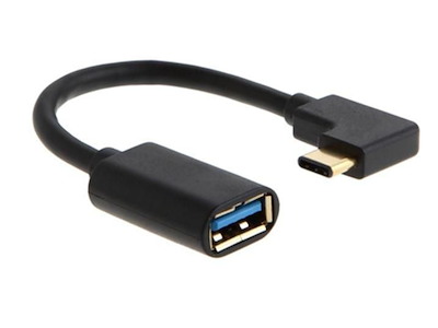 Microconnect USB3.1CAF05BH-ANG kabel kønsskifter USB Type C USB-A Sort